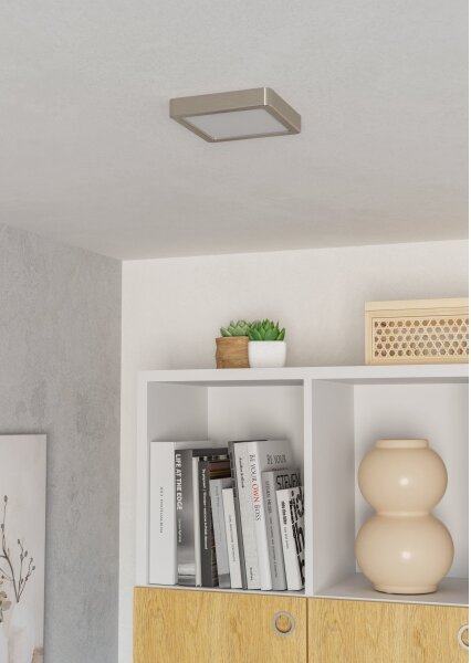 Eglo 901319 - LED stropné svietidlo FUEVA LED/7W/230V 2700/4000/6500K 15x15 cm chróm