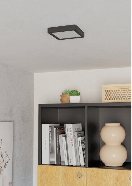Eglo 901302-LED Stropné svietidlo FUEVA LED/7W/230V 2700/4000/6500K 15x15cm čierne