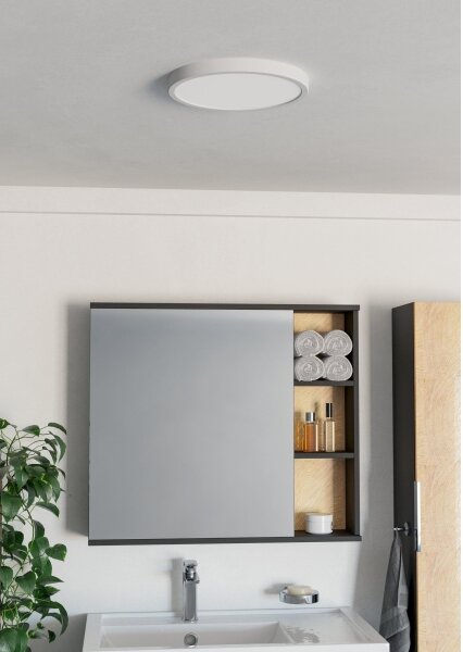 Eglo 901334 - LED kúpeľňové stropné svietidlo FUEVA LED/14,2W/230V pr.27,8cm IP44 biela