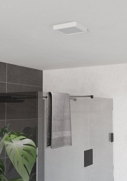 Eglo 901335 - LED Kúpeľňové stropné svietidlo FUEVA LED/7W/230V 15x15 cm IP44 biele