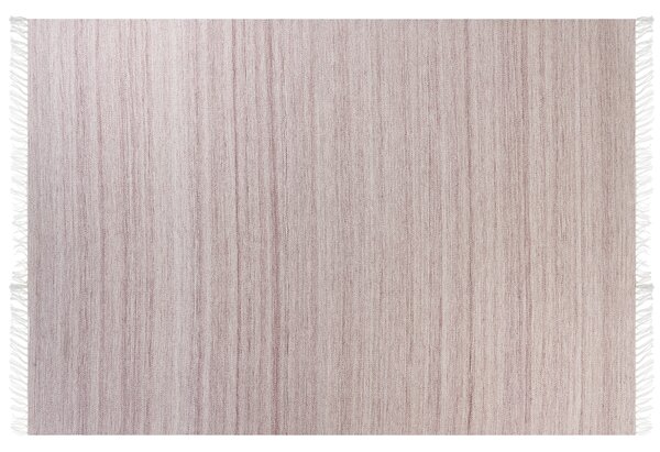 Koberec svetločervený recyklovaný syntetický materiál 160 x 230 cm so strapcami interiér exteriér