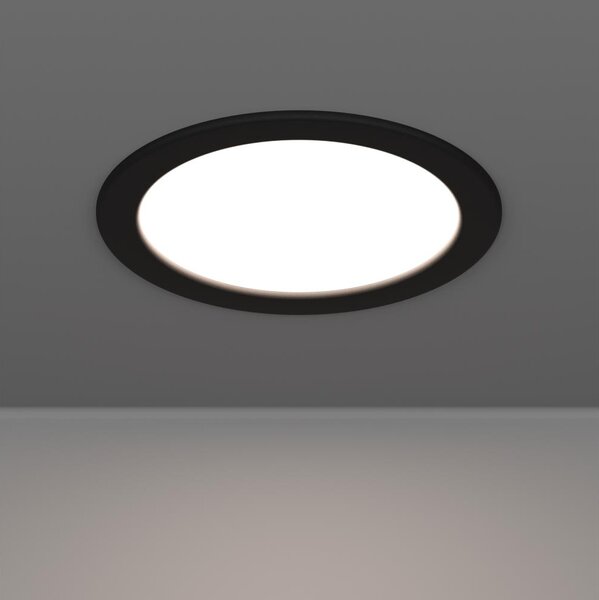 Eglo 901414-LED Kúpeľňové podhľadové svietidlo FUEVA LED/10,5W/230V priemer 16,8 cm IP44 čierna