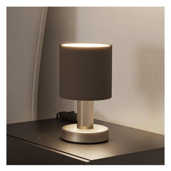 Eglo 31842 - Stolná lampa MONTETTO 1xE14/40W/230V hnedá/matný chróm