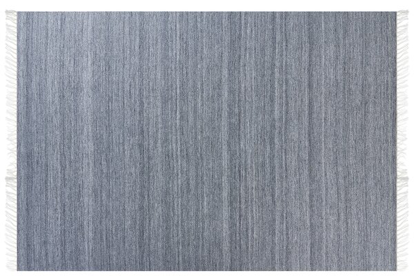 Koberec sivý recyklovaný syntetický materiál 160 x 230 cm so strapcami interiér exteriér