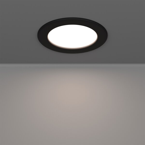 Eglo 901426-LED RGBW Stropné kúpeľňové podhľadové svietidlo FUEVA-Z LED/5W/230V pr.12cm IP44 čierna
