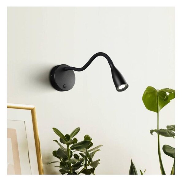Eglo 901818 - LED flexibilná nástenná lampa OLIVANDINO LED/3,8W/230V čierna