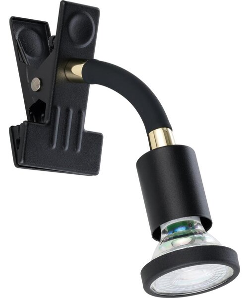 Eglo 300914 - LED lampa s klipom PARRINI 1xGU10/4,5W/230V čierna