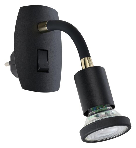Eglo 300912 - LED svietidlo do zásuvky PARRINI 1xGU10/4,5W/230V čierna