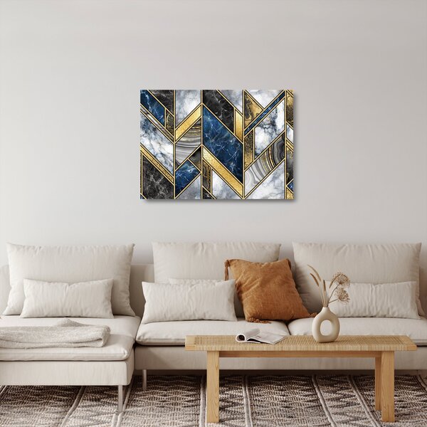 Sklenený obraz umelecké abstrakcie (70x50 cm)