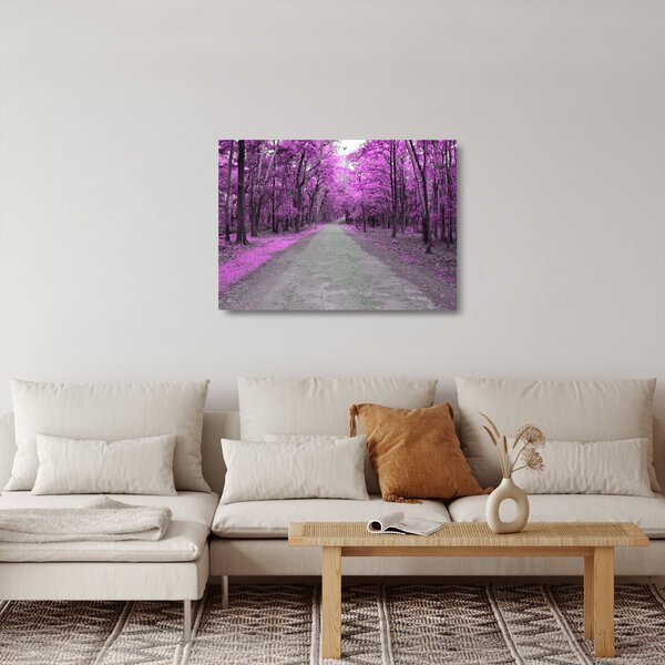 Sklenený obraz - Cesta parkom (70x50 cm)