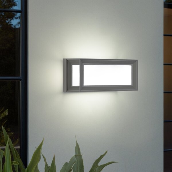 Brilagi - Vonkajšie LED nástenné svietidlo so senzorom PARKER LED/12W/230V sivé IP44