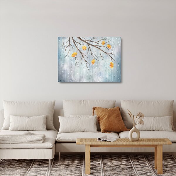 Sklenený obraz - Daždivý jeseň (70x50 cm)