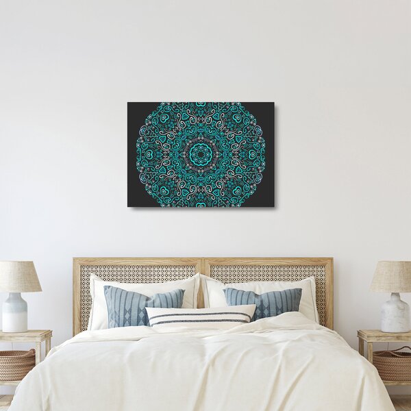 Sklenený obraz ornamentálne abstrakcie (70x50 cm)