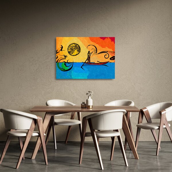 Sklenený obraz starovekej maľby (70x50 cm)
