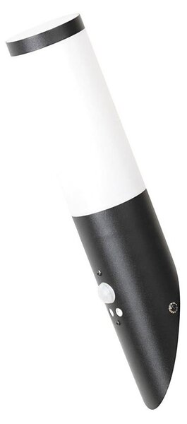 Rabalux 8146 - Vonkajšie nástenné svietidlo so senzorom BLACK TORCH 1xE27/25W/230V