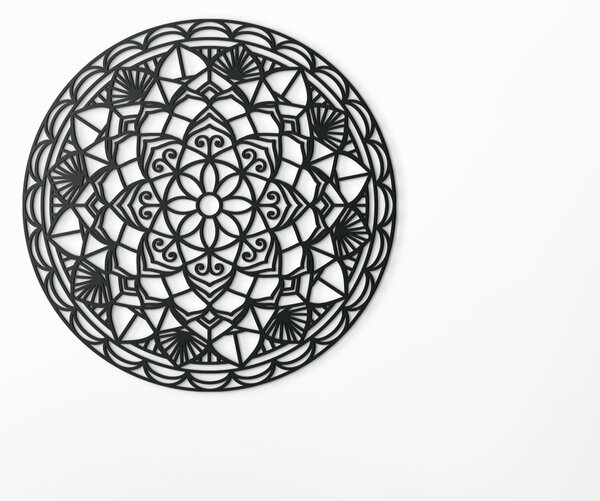 Drevko AKCIA - Drevená mandala Kruh, Čierna