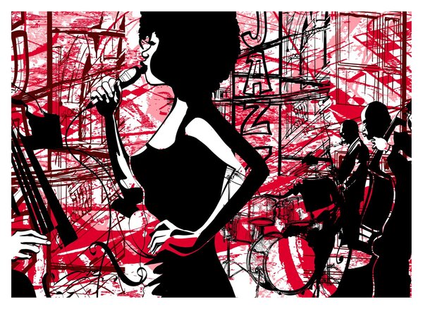 Sklenený obraz - Jazz (70x50 cm)