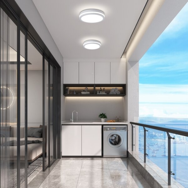 Brilagi - LED vonkajšie stropné svietidlo BENE LED/24W/230V pr. 26 cm biela IP54