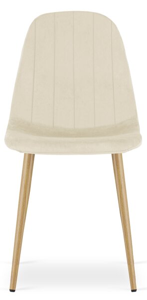 Jedálenská stolička PADVA VELVET, svetlo béžová