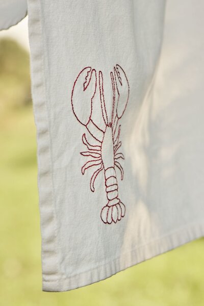 Bavlnená utierka Crayfish Embroidered