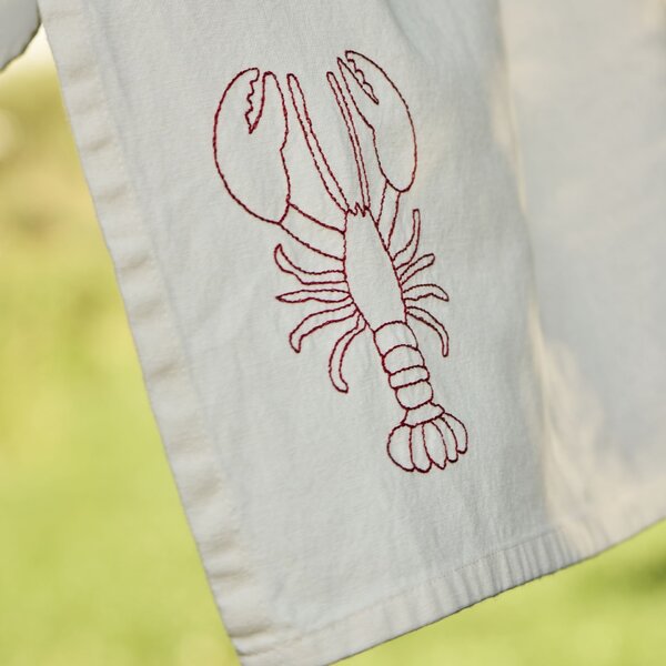 Bavlnená utierka Crayfish Embroidered