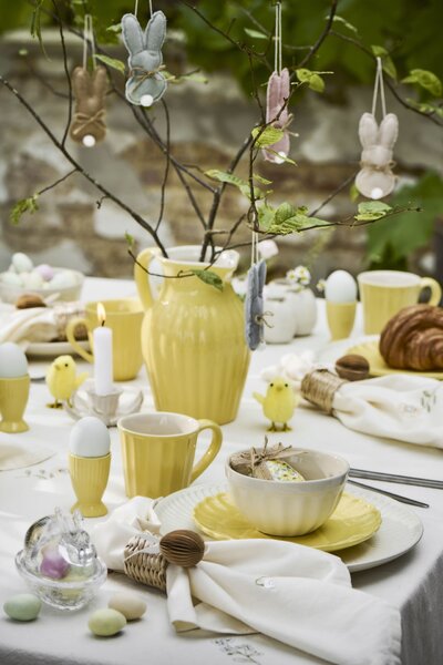Vyšívaný obrúsok Flora Snowdrop Butter Cream