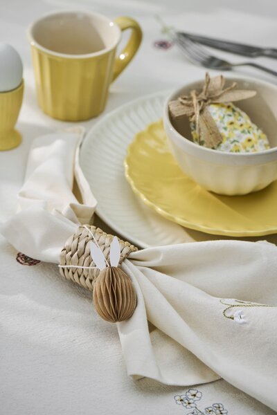 Vyšívaný obrúsok Flora Snowdrop Butter Cream