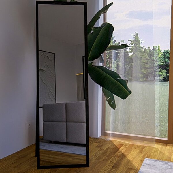 Zrkadlo STELA | čierna 170 x 50 cm