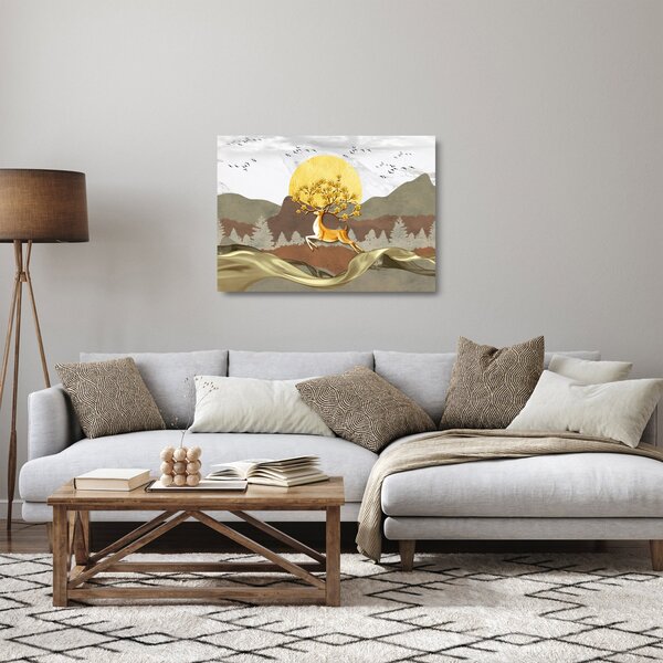 Sklenený obraz jeleňa (70x50 cm)