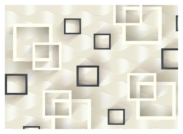 Geometrický abstraktný sklenený obraz (70x50 cm)