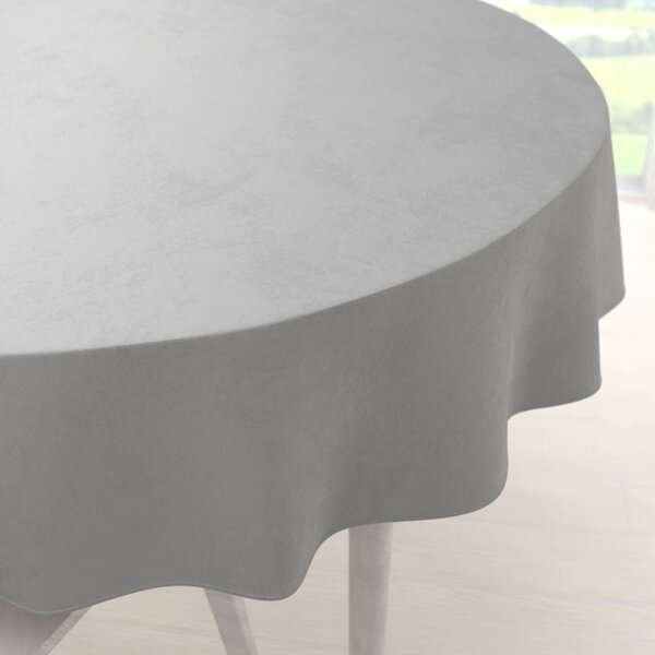 Biante Zamatový okrúhly obrus Velvet Premium SVP-039 Sivý Ø 110 cm