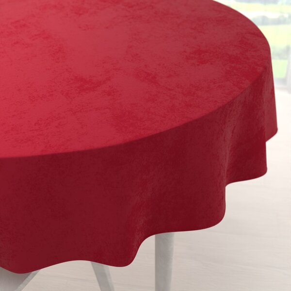 Biante Zamatový okrúhly obrus Velvet Premium SVP-038 Sýto červený Ø 110 cm