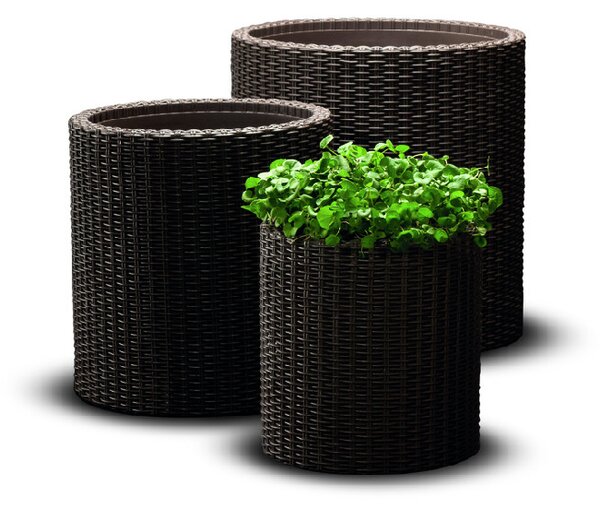 Kvetináč BARREL L | hnedá