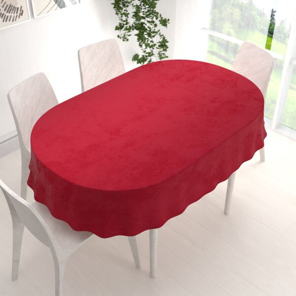 Biante Zamatový oválny obrus Velvet Prémium SVP-038 Sýto červený 50x100 cm
