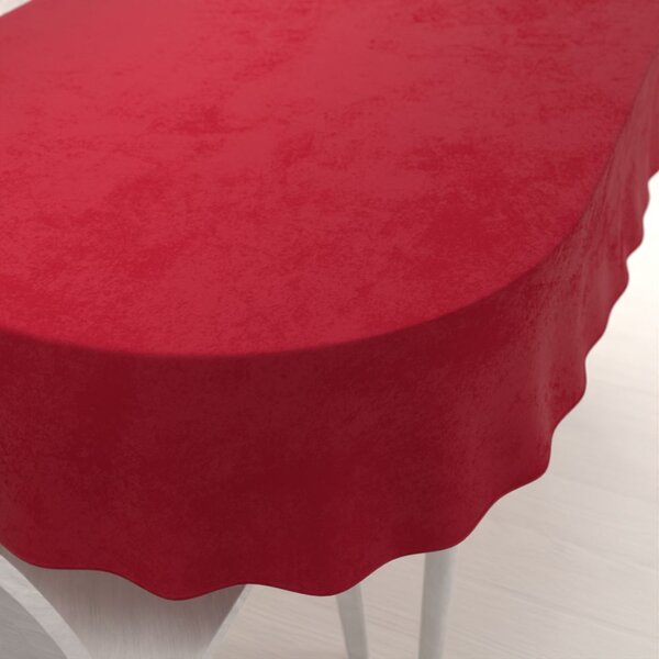 Biante Zamatový oválny obrus Velvet Prémium SVP-038 Sýto červený 50x100 cm