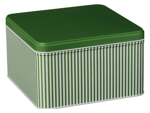Plechový box s vekom Green Stripes Large