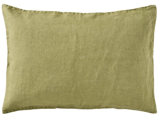 Ľanová obliečka na vankúš Herbal Green 40 × 60 cm