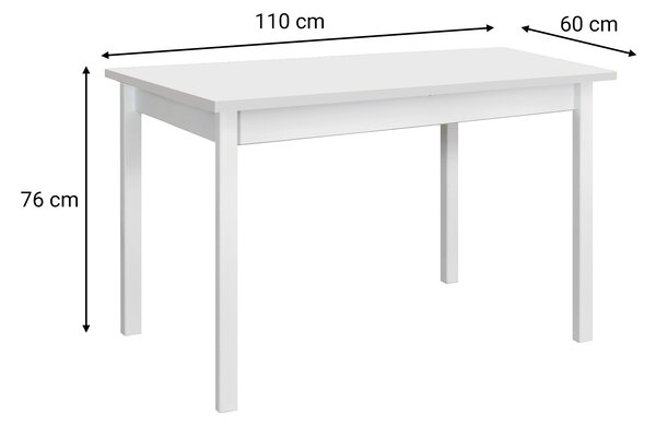 Jedálenský stôl Mixi 2 110x60 - biela