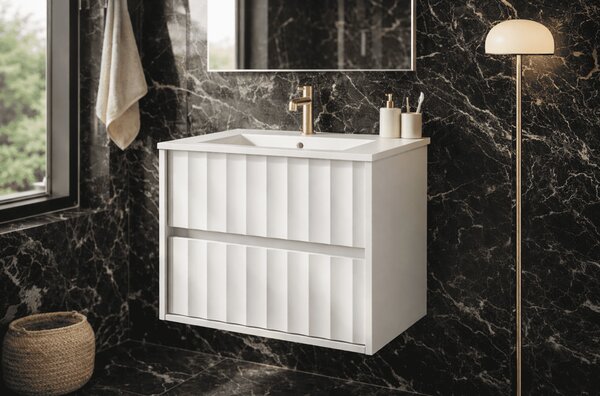 Kúpeľňová skrinka s umývadlom NOA White U60 | 60 cm