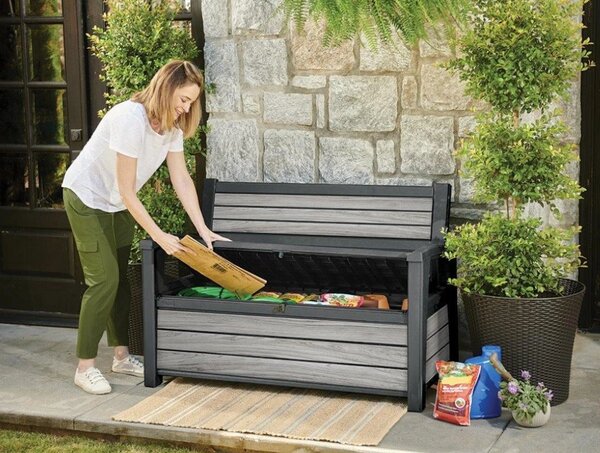 Záhradná lavica BENCH | sivá