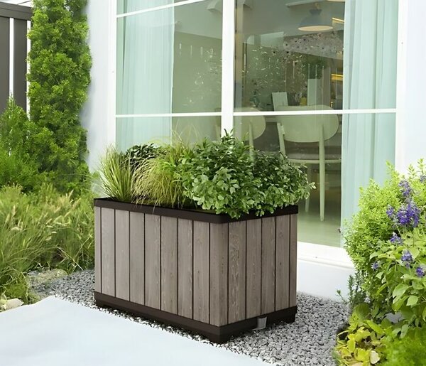 Záhradný kvetináč DECO BLOCK PLANTER | jaseň