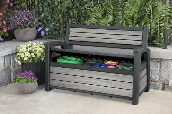 Záhradná lavica BENCH | sivá
