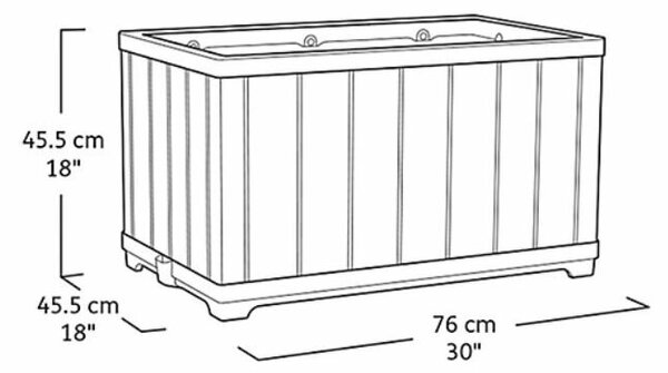 Záhradný kvetináč DECO BLOCK PLANTER | jaseň