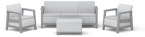 Záhradný set SCANDI LINDI 3 | sivá / béžová