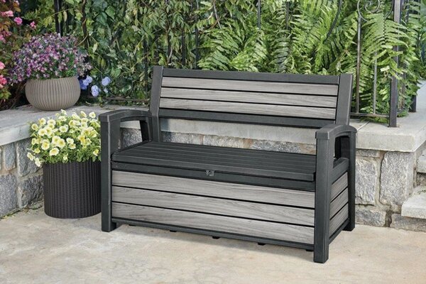 Záhradná lavica BENCH | sivá