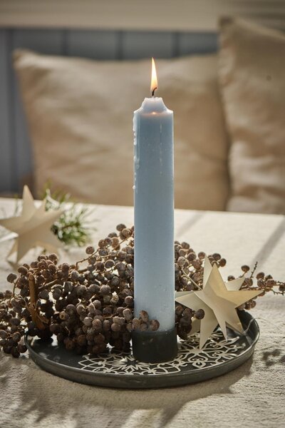 Vysoká sviečka Rustic Light Blue 18 cm