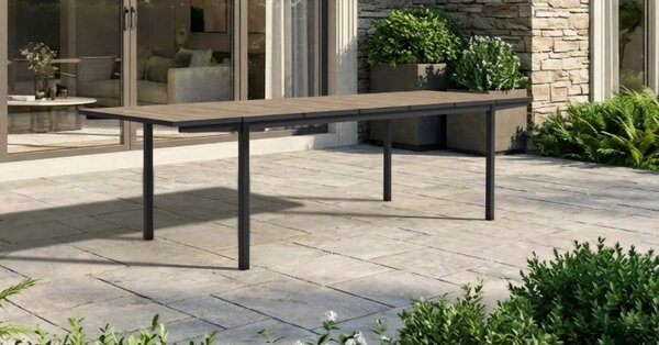 Rozkladací záhradný stôl DEPORTO | 200-280cm ashwood / graphite