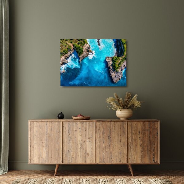 Sklenený obraz - Zátoka na Bali (70x50 cm)
