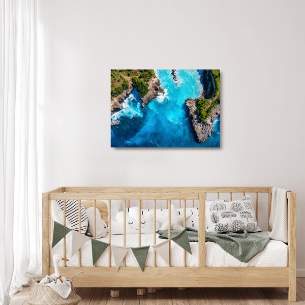 Sklenený obraz - Zátoka na Bali (70x50 cm)