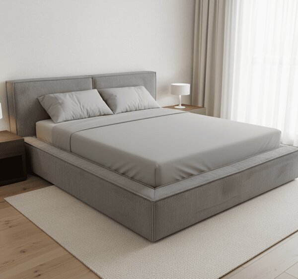 Manželská posteľ MAXON s výklopným roštom | sivá 160 x 200 cm